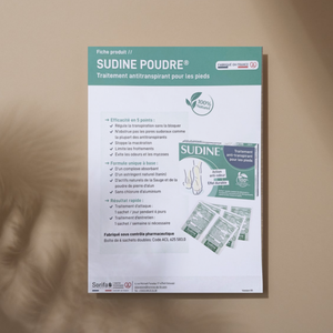 10 flyers Sudine Poudre - Fiche produit My Podologie