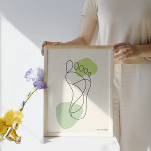 Affiche décorative - Empreinte artistique du pied My Podologie 30 x 40 cm