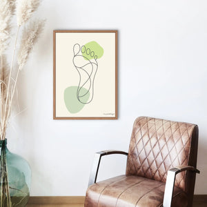 Affiche décorative - Empreinte artistique du pied My Podologie 50 x 70 cm