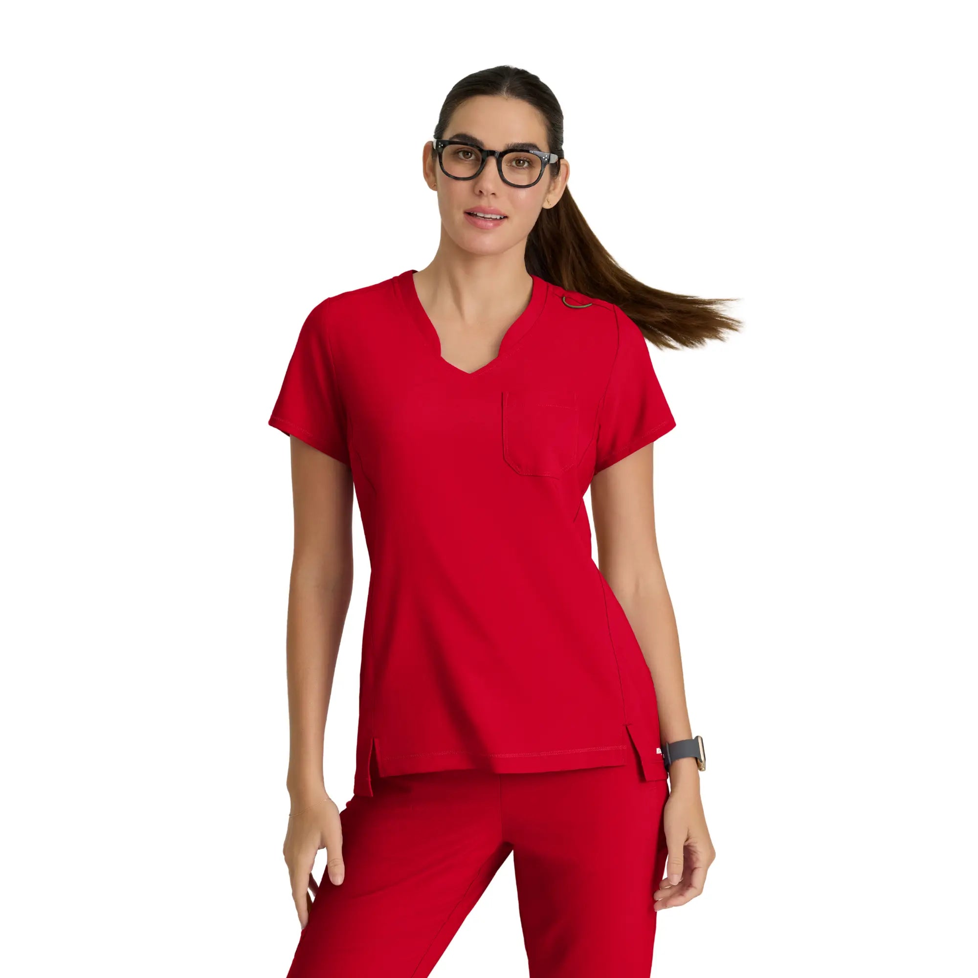 Alba - Tunique col V - Femme - Grey’s Anatomy Evolve Grey’s Anatomy Rouge / XL