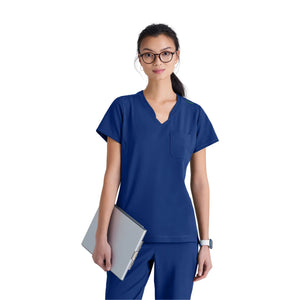 Alba - Tunique col V - Femme - Grey’s Anatomy Evolve Grey’s Anatomy Bleu Galaxy / XL
