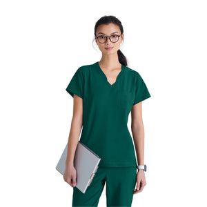 Alba - Tunique col V - Femme - Grey’s Anatomy Evolve Grey’s Anatomy Vert Chasseur / XL