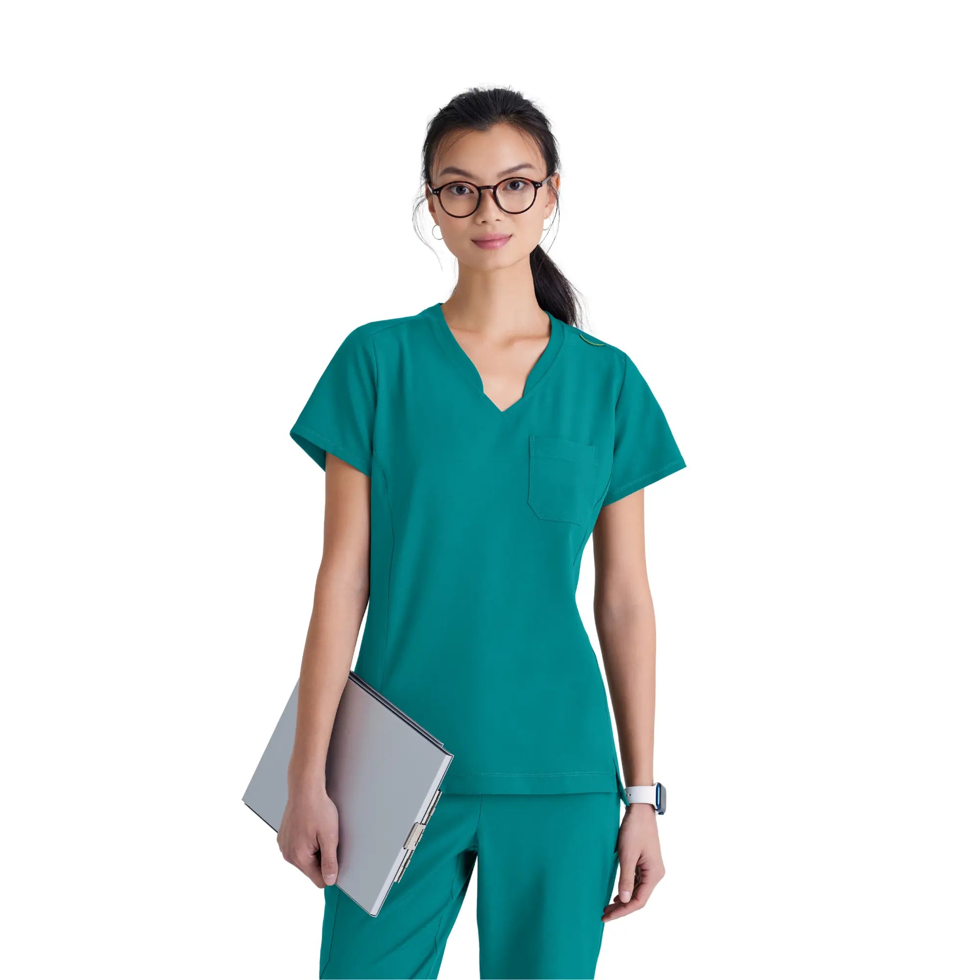 Alba - Tunique col V - Femme - Grey’s Anatomy Evolve Grey’s Anatomy Bleu Caraïbes / XL