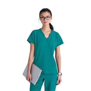 Alba - Tunique col V - Femme - Grey’s Anatomy Evolve Grey’s Anatomy Bleu Caraïbes / XL