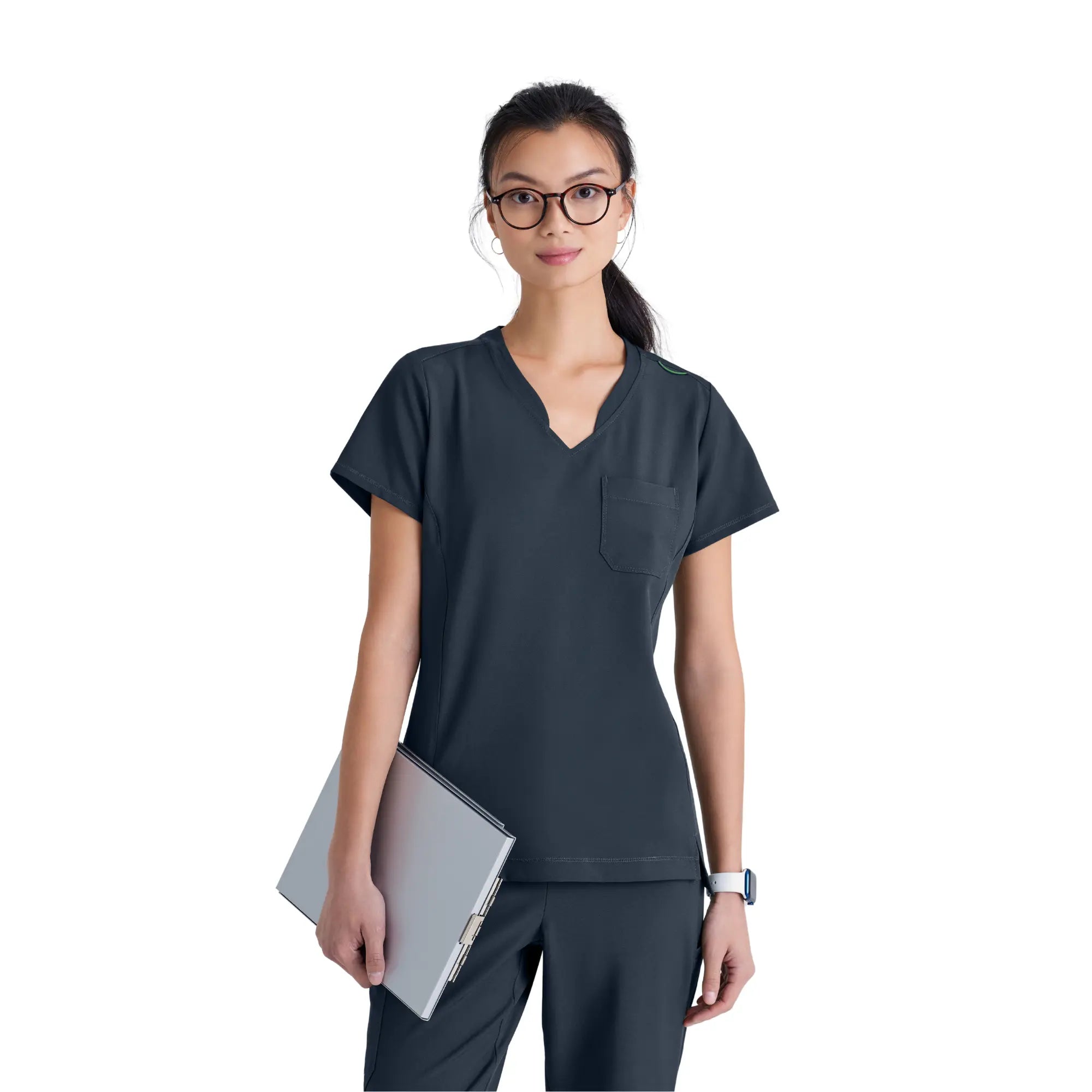 Alba - Tunique col V - Femme - Grey’s Anatomy Evolve Grey’s Anatomy Gris Anthracite / XL