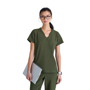 Alba - Tunique col V - Femme - Grey’s Anatomy Evolve Grey’s Anatomy Vert Olive / XL