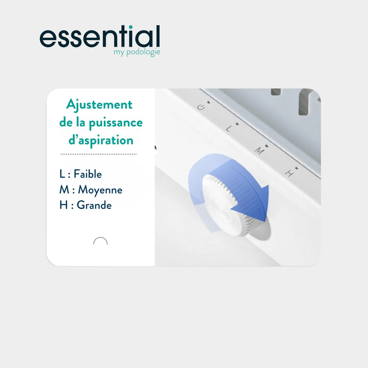 Aspirateur de poussière Turbo Brushless - Essential by My Podologie Essential