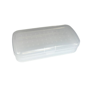 Boite de Rangement Transparente - Fraise - Peut contenir 44 fraises My Podologie