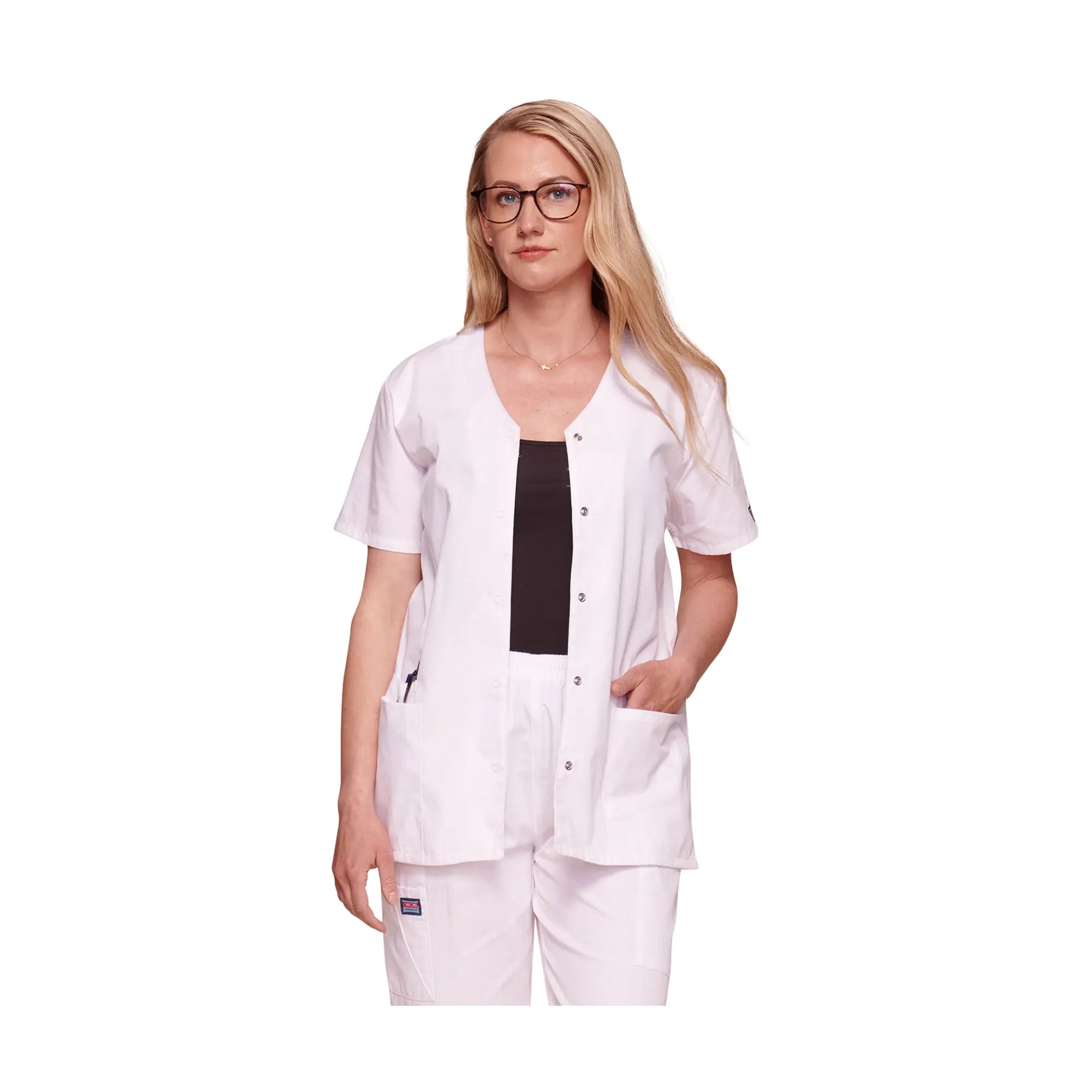 Calais - Tunique col V à boutons-pression - Femme - Cherokee Cherokee Authentic Workwear