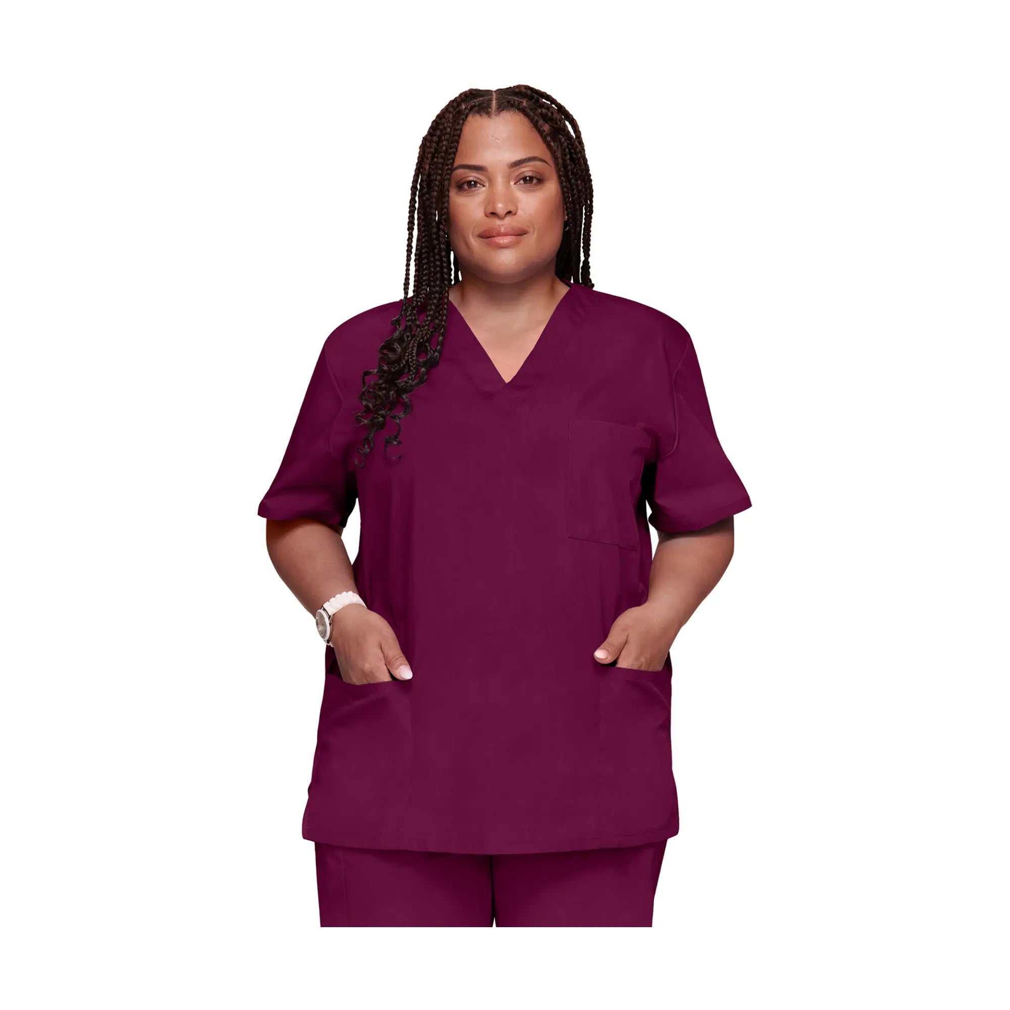 Dax - Tunique col V - Unisexe - Cherokee Cherokee Authentic Workwear  Bordeaux-3XL