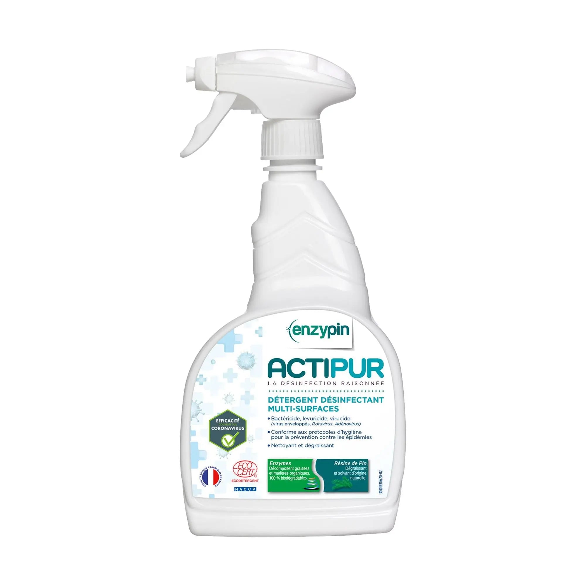 Détergent Désinfectant ACTIPUR Multi Surfaces (750 ml) - ENZYPIN - My Podologie
