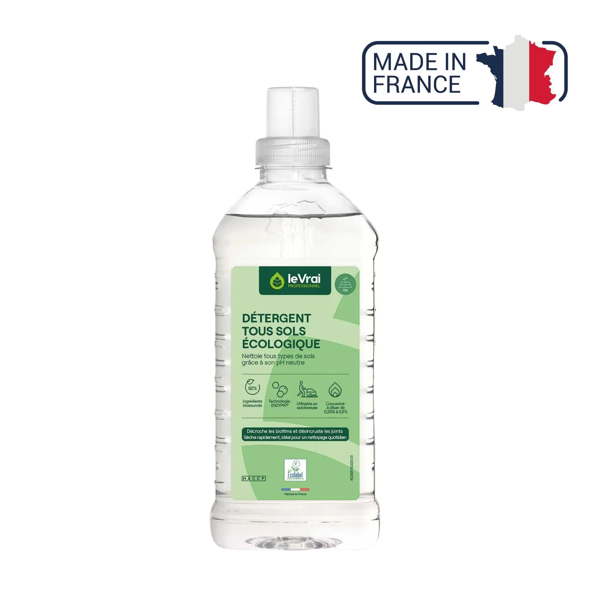 Détergent tous sols écologique - Deux contenances disponibles - Le vrai professionnel Enzypin by Action Pin