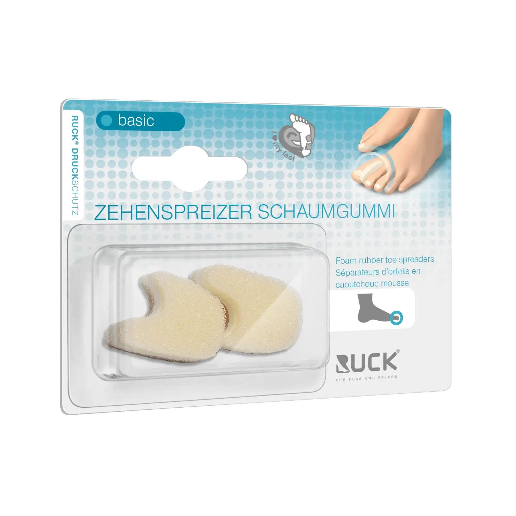 Écarteur d'orteils en mousse de latex - soulage la pression - 3 tailles disponibles - Ruck Ruck