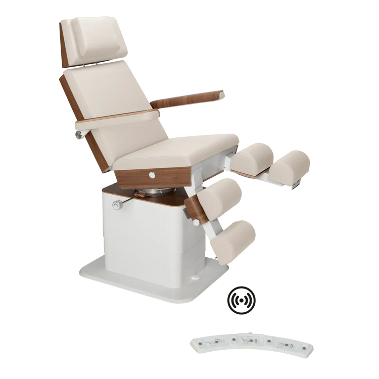Fauteuil de pédicurie - MOON - Relevage électrique - Wifi - Ruck My Podologie  Naturel-3-moteurs-Noyer