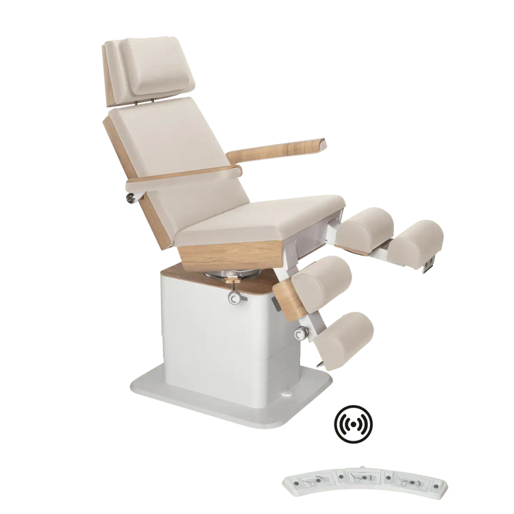 Fauteuil de pédicurie - MOON - Relevage électrique - Wifi - Ruck My Podologie  Naturel-3-moteurs-Chêne