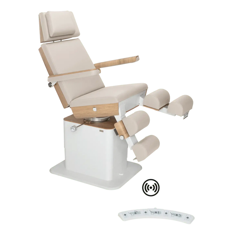 Fauteuil de pédicurie - MOON - Relevage électrique - Wifi - Ruck My Podologie  Naturel-3-moteurs-2-Chêne