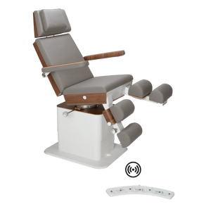 Fauteuil de pédicurie - MOON - Relevage électrique - Wifi - Ruck My Podologie  Pierre-5-moteurs-Noyer