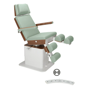 Fauteuil de pédicurie - MOON - Relevage électrique - Wifi - Ruck My Podologie  Sauge-5-moteurs-Noyer