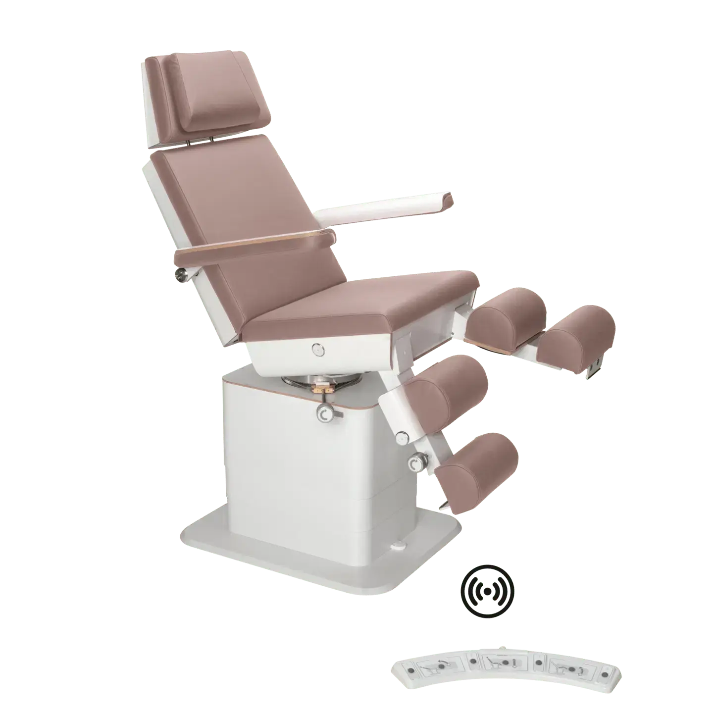 Fauteuil de pédicurie - MOON - Relevage électrique - Wifi - Ruck My Podologie  Taupe-5-moteurs-Blanc