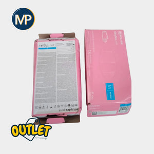 Gants d'examen - Nitrile Rose - Sans poudre - Boite de 100 - My Podologie // Défaut MP M