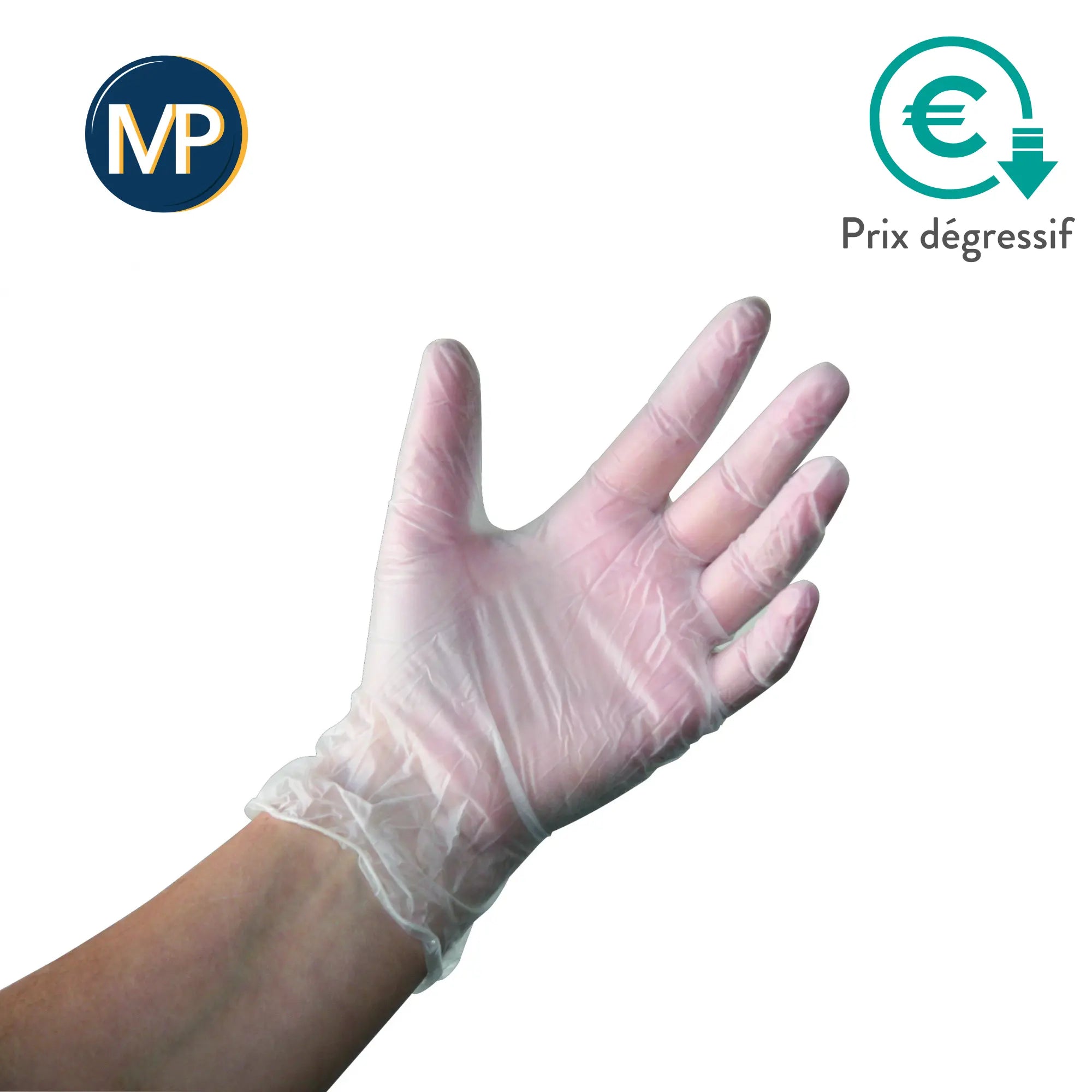 Gants d'examen - Vinyle - Sans poudre - Ambidextres - Boite de 100 - My Podologie - My Podologie