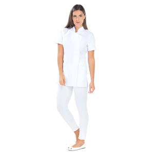 Inès - Blouse longue - Manches courtes - Femme - 105 cm