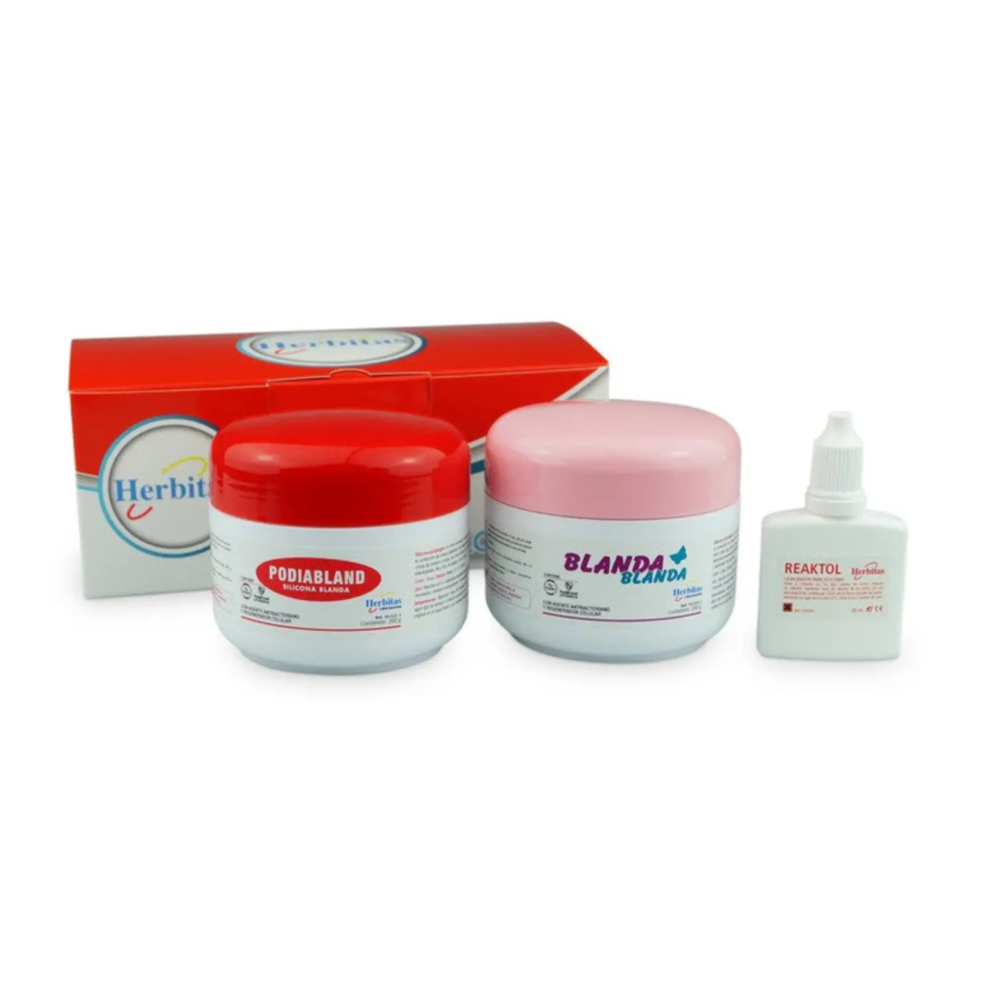 Kit Silicone orthoplastie Basic - Blanda Blanda 200 g + Podiabland 200 g + Reaktol Celerix 30 ml - Herbitas Herbitas