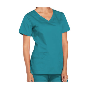 La Rochelle - Tunique col V - Femme - Cherokee Cherokee Authentic Workwear Bleu-Canard-3XL