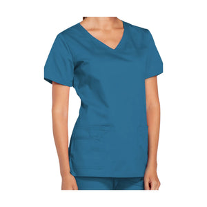 La Rochelle - Tunique col V - Femme - Cherokee Cherokee Authentic Workwear Bleu-Caraïbes-3XL