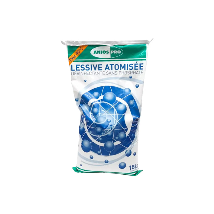 Lessive atomisée - Lavage et désinfection du linge - Sachet de 15 kg - Anios Anios