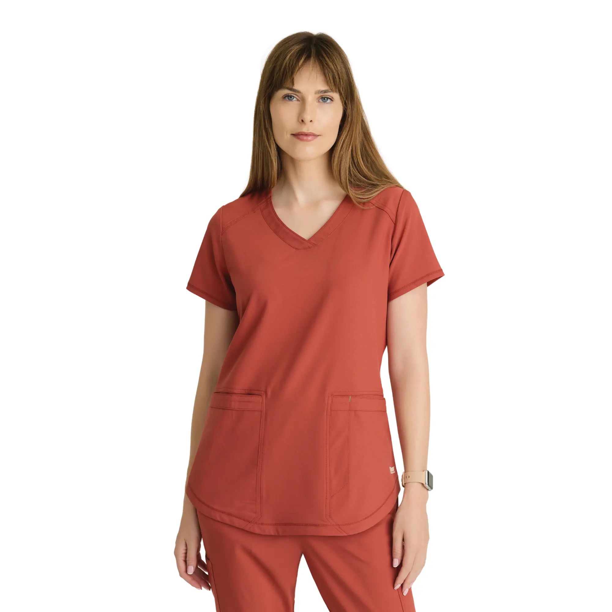 Luma - Tunique col V - Femme - Grey’s Anatomy Evolve Grey’s Anatomy Rouge Terre / XL
