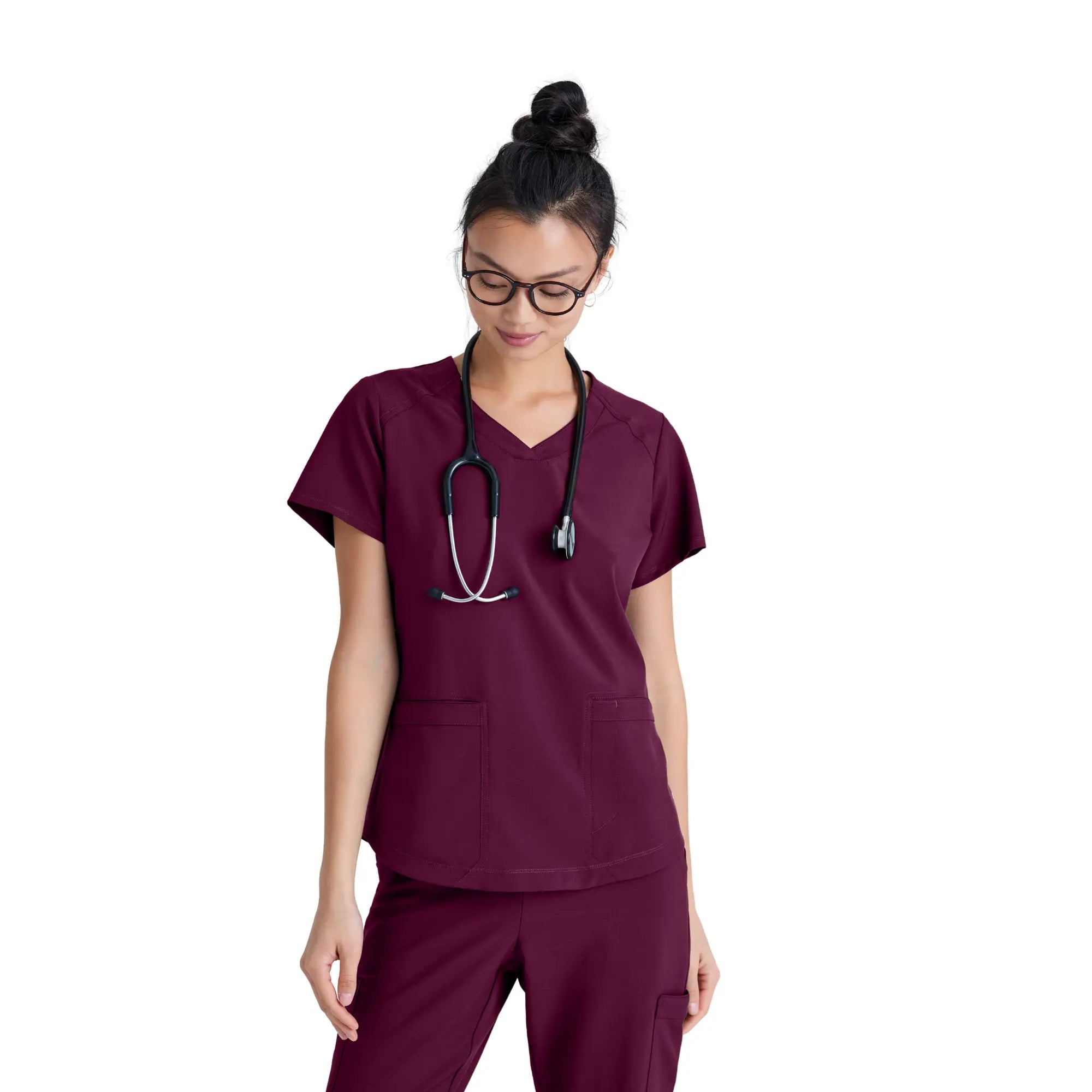 Luma - Tunique col V - Femme - Grey’s Anatomy Evolve Grey’s Anatomy Bordeaux / XL