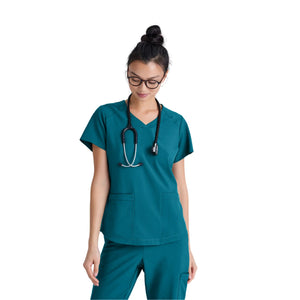 Luma - Tunique col V - Femme - Grey’s Anatomy Evolve Grey’s Anatomy Bleu Caraïbes / XL