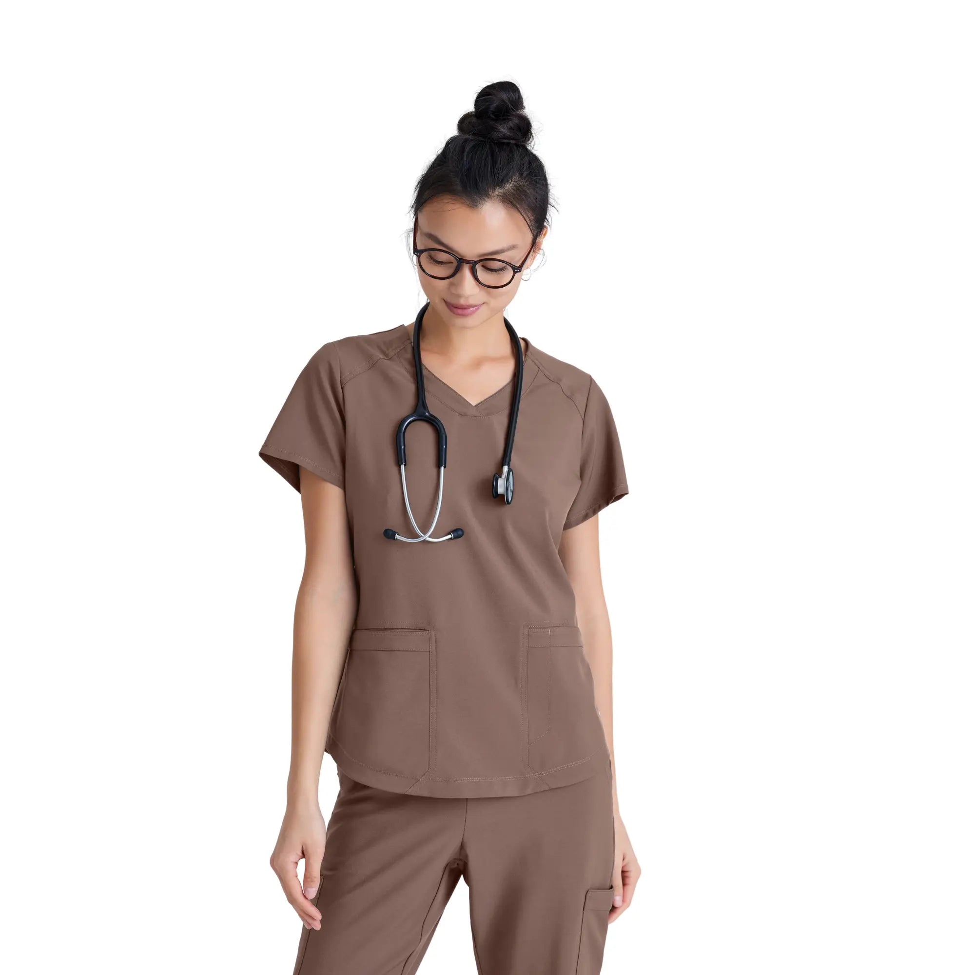Luma - Tunique col V - Femme - Grey’s Anatomy Evolve Grey’s Anatomy Taupe / XL
