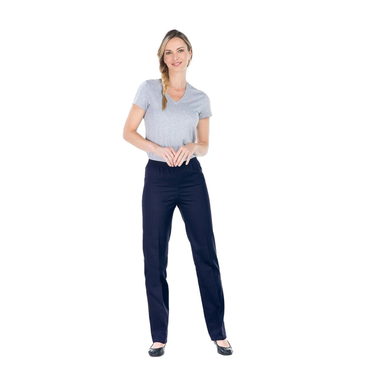 Manu - Pantalon Marine - Mixte - Ceinture élastique - Sans poche My Blouse