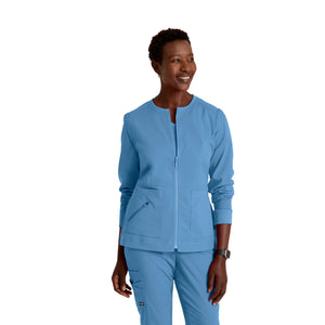 Millie - Veste médicale Zip - Femme - Grey’s Anatomy Stretch Grey’s Anatomy Bleu Ciel / XL