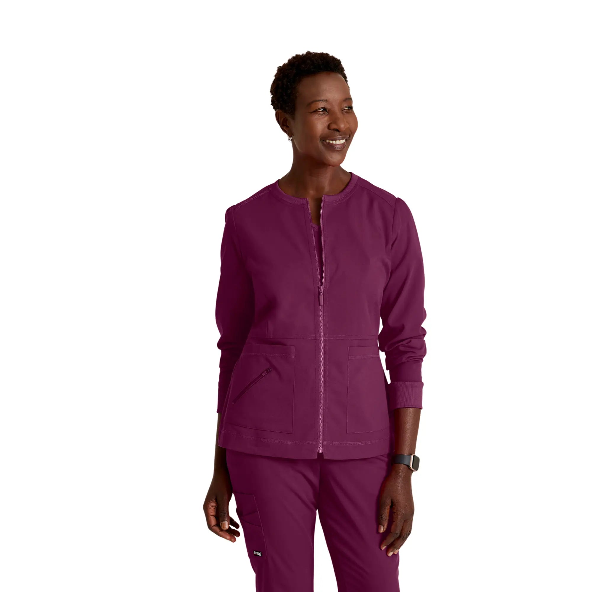 Millie - Veste médicale Zip - Femme - Grey’s Anatomy Stretch Grey’s Anatomy Bordeaux / XL