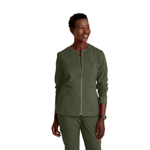 Millie - Veste médicale Zip - Femme - Grey’s Anatomy Stretch Grey’s Anatomy Vert Olive / XL