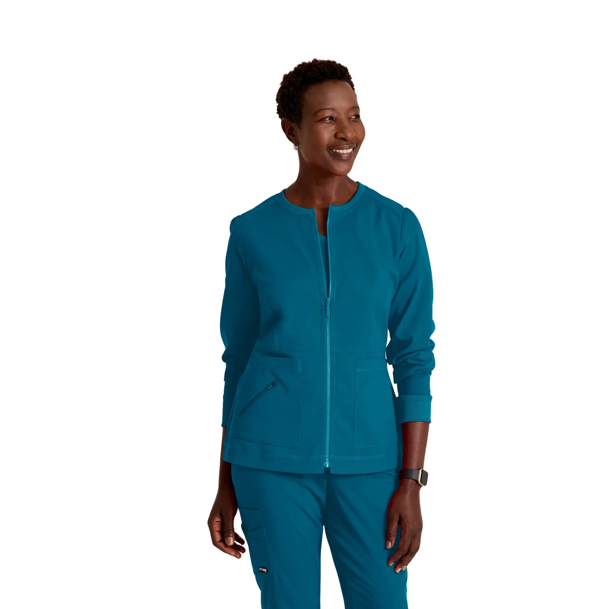 Millie - Veste médicale Zip - Femme - Grey’s Anatomy Stretch Grey’s Anatomy Bleu Bahamas / XL