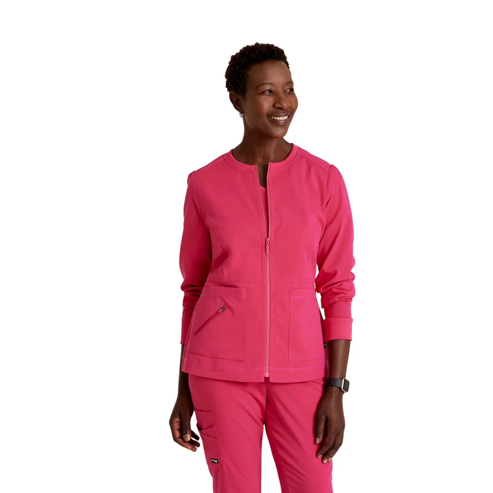 Millie - Veste médicale Zip - Femme - Grey’s Anatomy Stretch Grey’s Anatomy Rose vif / XL