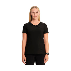 Ondres - Tunique médicale - Cache-coeur - 66 cm - Femme - Cherokee - Couleur 1 Cherokee Medical Uniforms Noir-3XL