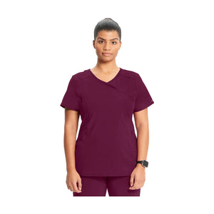 Ondres - Tunique médicale - Cache-coeur - 66 cm - Femme - Cherokee - Couleur 1 Cherokee Medical Uniforms Bordeaux-3XL