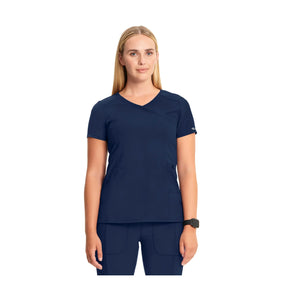 Ondres - Tunique médicale - Cache-coeur - 66 cm - Femme - Cherokee - Couleur 1 Cherokee Medical Uniforms Bleu-Marine-3XL