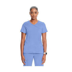 Ondres - Tunique médicale - Cache-coeur - 66 cm - Femme - Cherokee - Couleur 1 Cherokee Medical Uniforms Bleu-Ciel-3XL