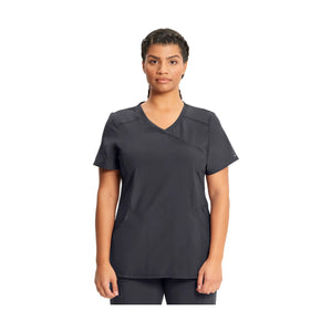 Ondres - Tunique médicale - Cache-coeur - 66 cm - Femme - Cherokee - Couleur 1 Cherokee Medical Uniforms Anthracite-3XL