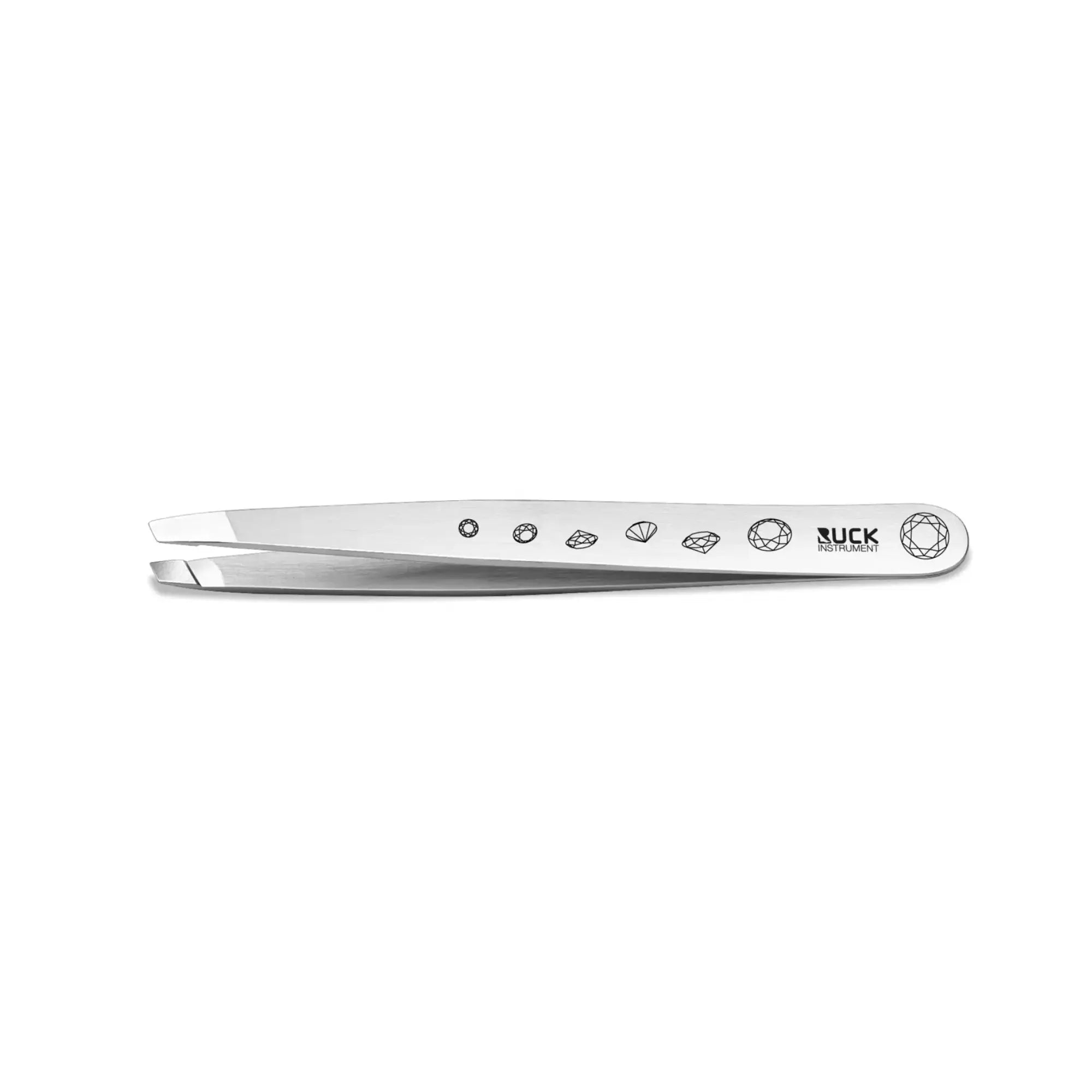 Pince à épiler biseautée DiamondGrip - Longueur : 9,5 cm - Tranchant : 3 mm - Ruck Ruck