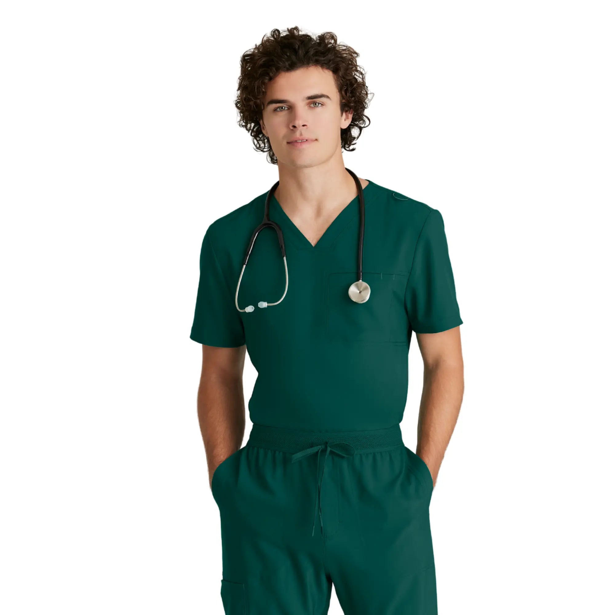 Prague - Tunique col V - Homme - Grey’s Anatomy Evolve Grey’s Anatomy Vert Chasseur / XL