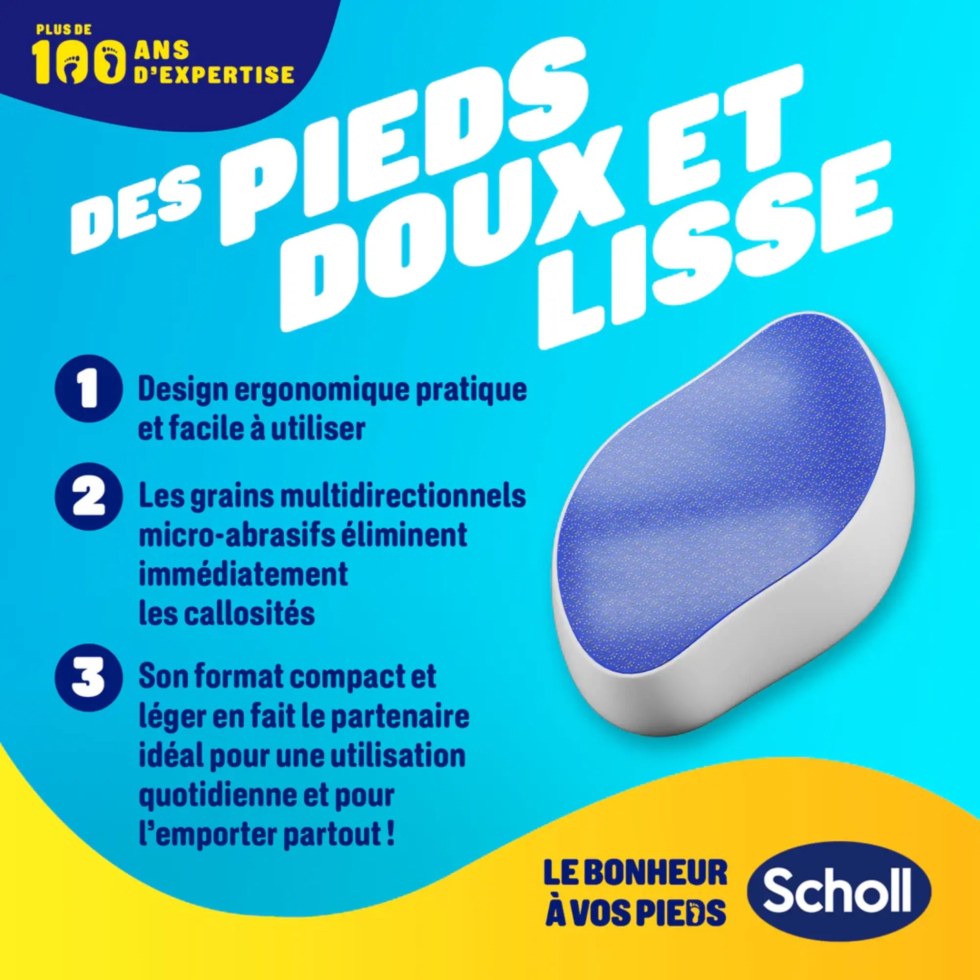 Râpe de Pédicurie - Anti-Callosités - Technologie Nano Verre - Scholl Scholl
