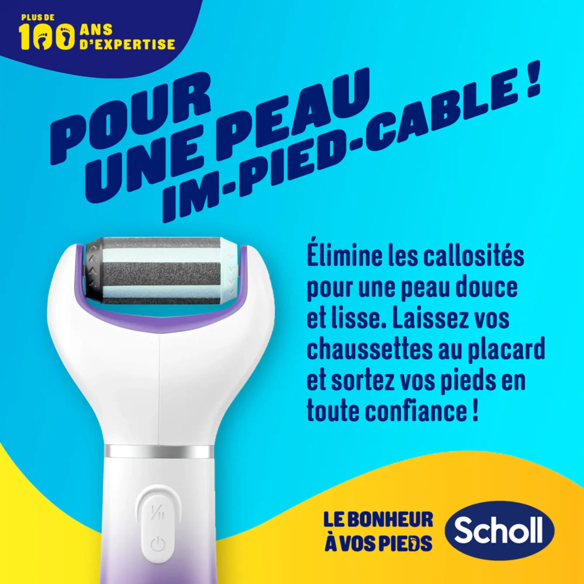 Râpe de Pédicurie Électrique 2 en 1 - Exfoliante et Lissante - Scholl Scholl