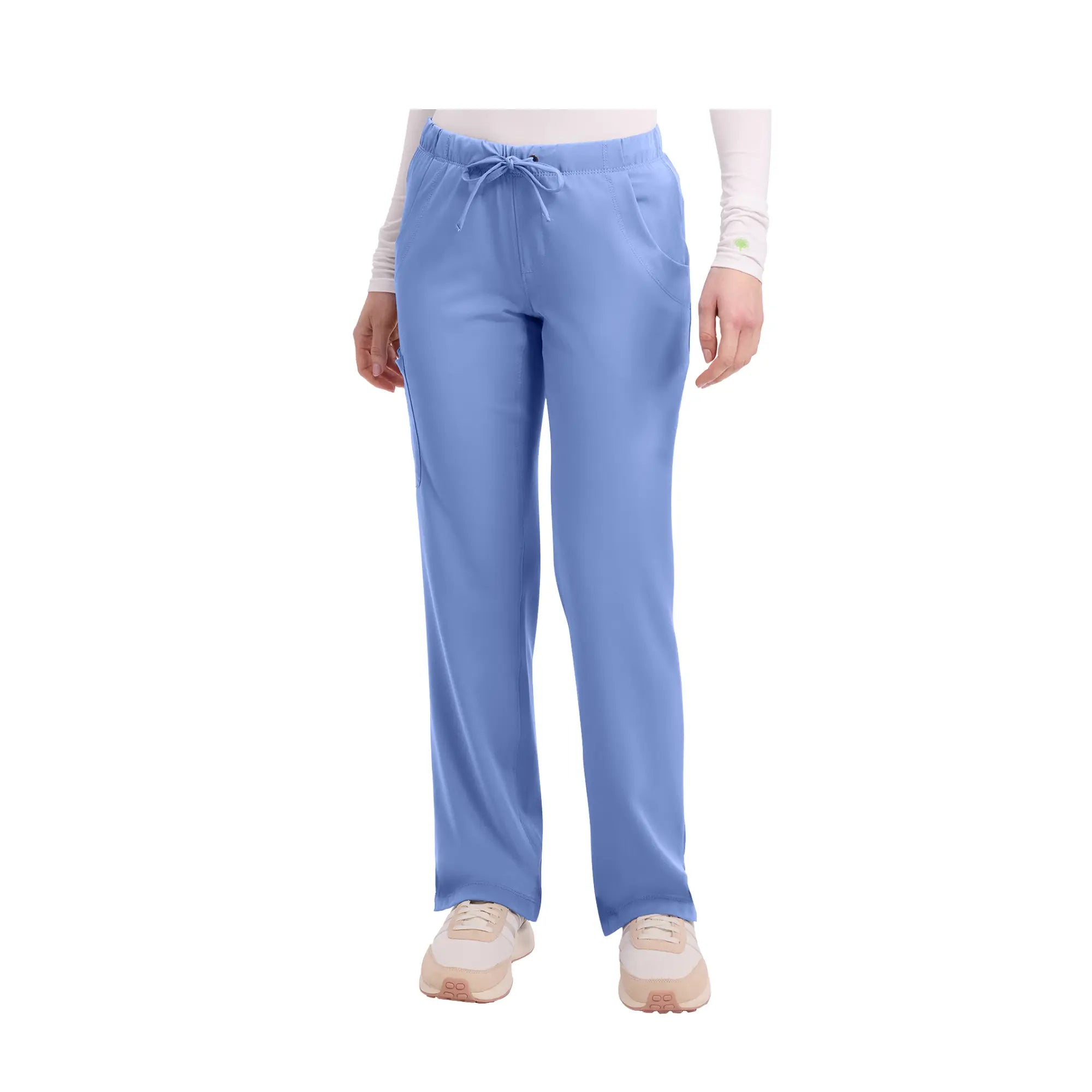 Rebecca - Pantalon évasé avec cordon de serrage - Femme - Healing Hands - Couleur 1 Healing Hands Bleu Ciel / 3XL